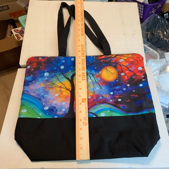 Janine King Designs MADART Large Tote Bag Purse in Winter Sparkle, NWT - Picture 4 of 13